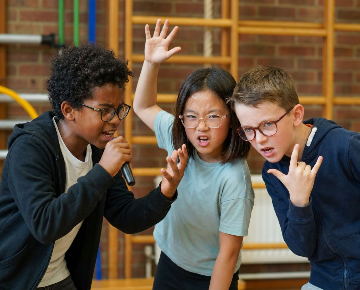 Children taking part in a music activity